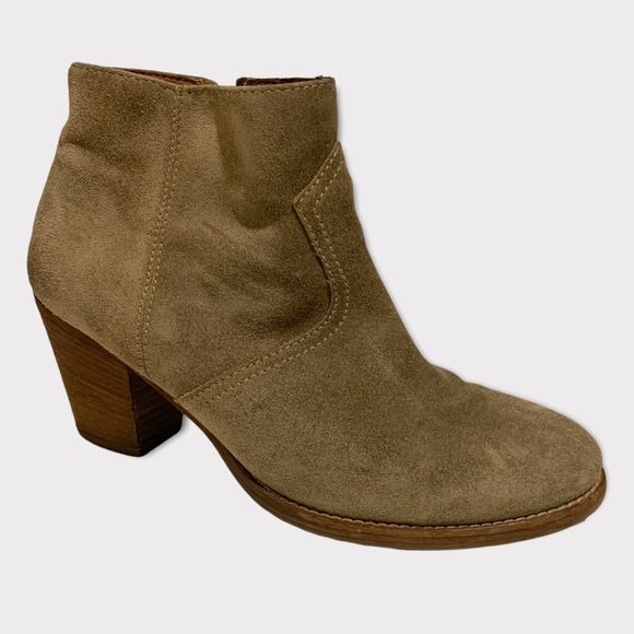1937 Shoes - Madewell 1937 Green Suede Cropped Cowboy Boots